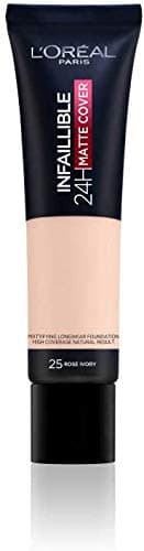 3 x New L'Oreal Infallible 24H Matte Cover Foundation 30ml - 25 Rose Ivory
