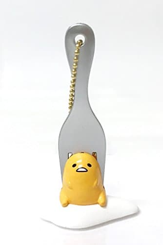 Gudetama Swing Mascot Keychain #C ~ Kitchen Series ~ Sitting with Fork
