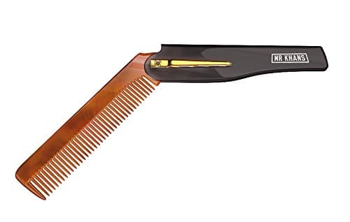 Mr Khans Essential Beard And Moustache Comb - Small Practical Instant Grooming - Pocket Sized - A Gentleman's Must by Mr Khans