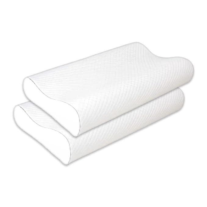 Ultra Comfort Memory Foam Pillow | Orthopedic Cervical Support | Improves Posture & Reduces Neck Stiffness Standard Pillow-(Pack of 2)