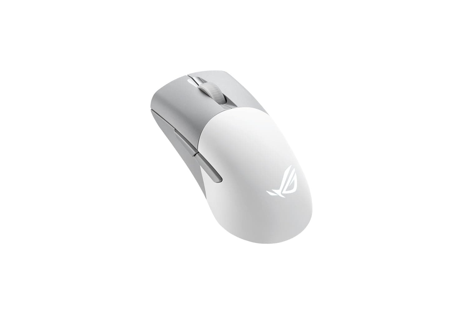 Asus ROG Keris Wireless AimPoint Gaming Mouse, Tri-mode connectivity (2.4GHz RF, Bluetooth, Wired), 36000 DPI sensor, 5 programmable buttons, ROG SpeedNova, Replaceable switches, Paracord cable, White