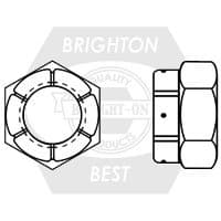 3/8"-16 FULL HEIGHT, HEAVY Flexloc Hex Nut, Cadmium Plated (100/box)