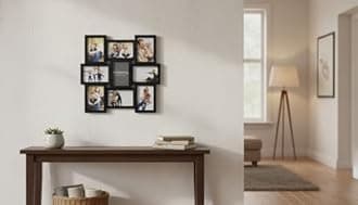 Melannco 5184034 9-Opening Puzzle Collage Picture Frame, Black