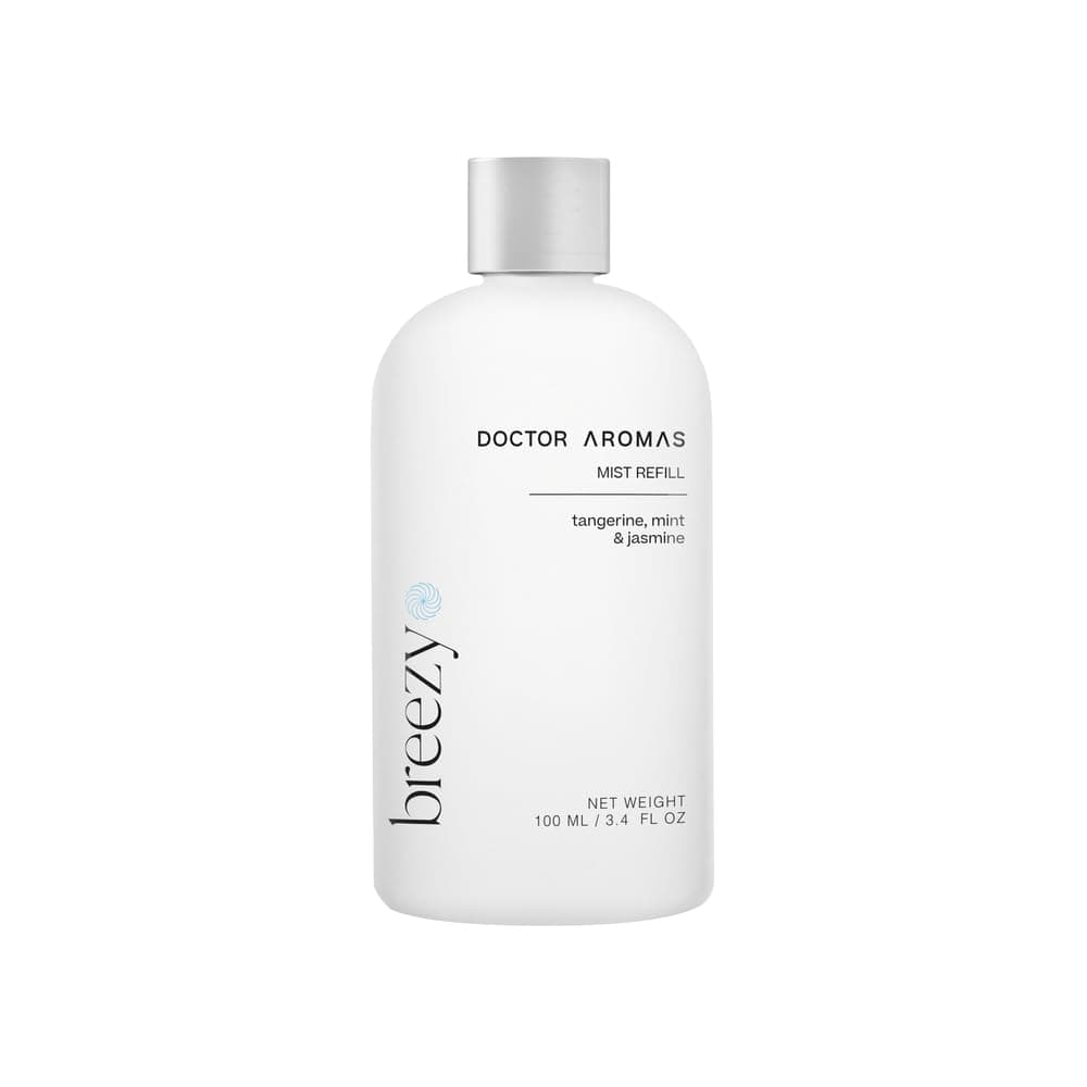 Doctor Aromas Oil Diffuser Essential Oil Blend Refill – Premium Aromatherapy & Home Fragrance, Scent of Tangerine, Mint & Jasmine, 3.4 fl oz (100 ml) (Breezy)