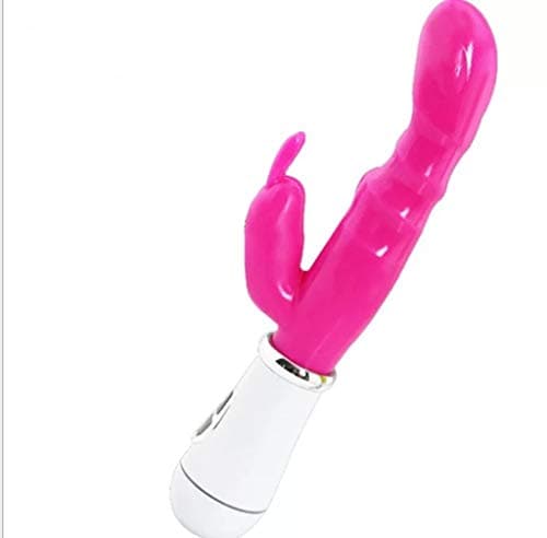 12 Frequency Rabbit Massage Tools for Women Battery Powered Waterproof & Quiet (Pink)