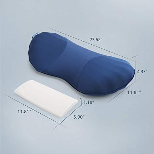 RESTCLOUD Adjustable Lumbar Support Pillow for Sleeping Memory Foam Back Support Pillow for Lower Back Pain Relief and Sleeping, Lumbar Support Pillow for Bed and Chair
