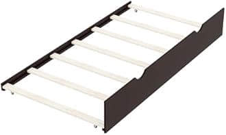 Merax Storage Daybed with Trundle, Twin Size L-Shaped Platform Bed with Convertible Trundle, Two Drawers and Built-in Desk for Living Room, Bedroom, Guest Room, No Box Spring Needed (Espresso)