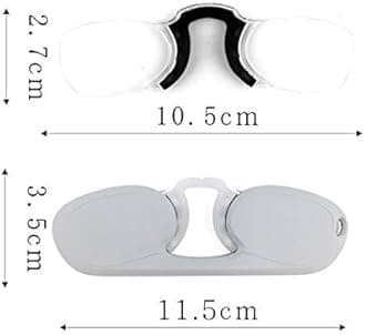 Ultra Thin Reading Glasses Nose Resting Pinching Readers+ Universal POD Case (Blue+2.50)