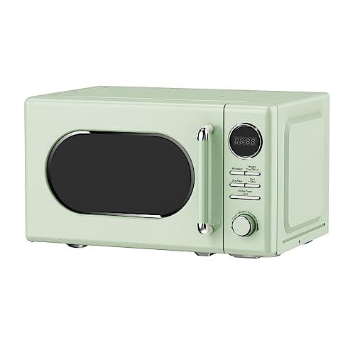 Magic Chef Countertop Microwave, Classic Retro Touch Small Appliance, 0.7 Cubic Ft, Mint Green