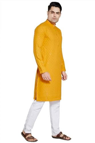 DIVISIVE Synthetic Men's Henley Regular Kurta