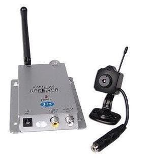 Micro 2.4GHz Wireless Security Camera / Closed Circuit TV (CCTV) / Babysitter Surveillance System / Children Watch / With Sound Microphone & Micro Mini Color Camera / 150 Foot Range