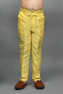 AHHAAAA Kids Ethnic Silk Blend Sequin Print Indo-Western Sherwani Set For Boys