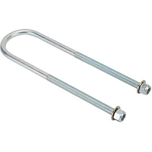 Speedway Motors Leaf Spring U-Bolt for 2-1/2 Inch Axle Tube, 10 Inch Long, Heat-Treated Steel with Zinc Finish, Fits Ford 8 Inch and GM 10-Bolt Axle Housings