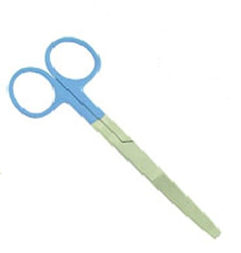 Nurses Scissors (Approx 5" 13cm) Colour Lacquered Handles (Blue Handle)