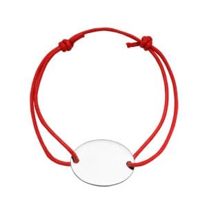 1001 Bijoux Bracelet with Engraved Silver Red String Curtain