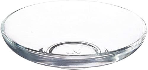 Clear Glass Saucer Set of 6 Only Saucers Without Cup for Serving Tea Coffee Snacks