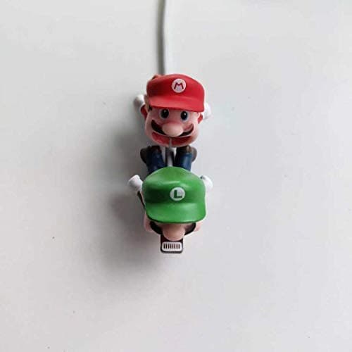 Cute Anime Bite Cable Protector - 2 PCS (Mario,Luigi) Charger Pet,Cable Buddy(Compatible with iPhone Cords Only),Gift Fit Friends & Children,Valentine's Day Gifts