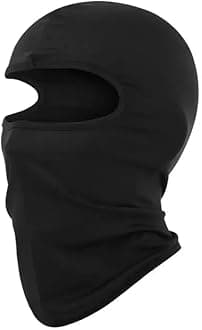 3 Hole Black Balaclava Ski Mask, Thin Full Face Mask for Men Women Motorcycle Bike Hunting Cycling Cap Ski