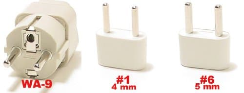 Regvolt Lithuania Plug Adapters Wa-9, #1, & #6
