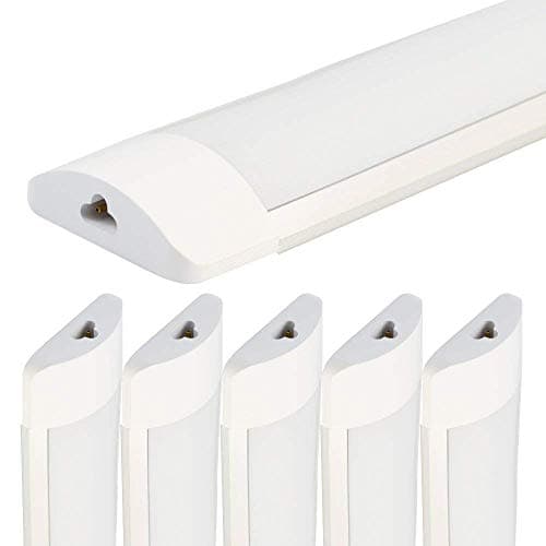 6 Pack Excellent LED Batten Linear Lights,2400lm,6000-6500k,Day White,3FT 27w Linkable Fluorescent Replacement Lamps