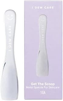I DEW CARESkincare Multi-functional Applicator - Get The Scoop | Stainless Steel Makeup Spatula Spoon, Beauty Mini Spoon Tool for Cream, Lip Balm, Wash-Off Masks, Mixing, Depuffing