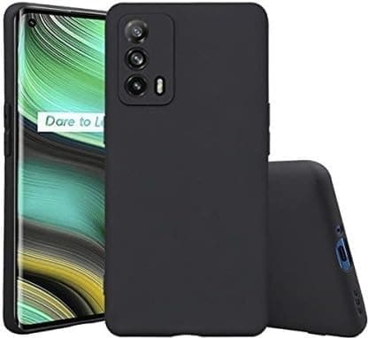 Desirtech Silicon Mobile Back Cover for Realme X7 | Black