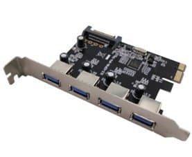 Tenext PCI Express 4-Port SuperSpeed USB 3.0 Controller Adapter Card with SATA Power (Fulfilled by Amazon) NEC Renesas µPD720201 chipset