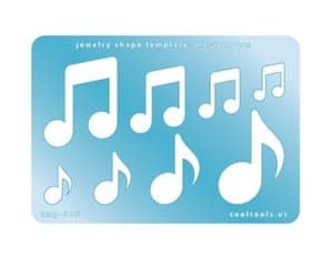 Cool Tools - Jewelry Shape Template - Music Notes