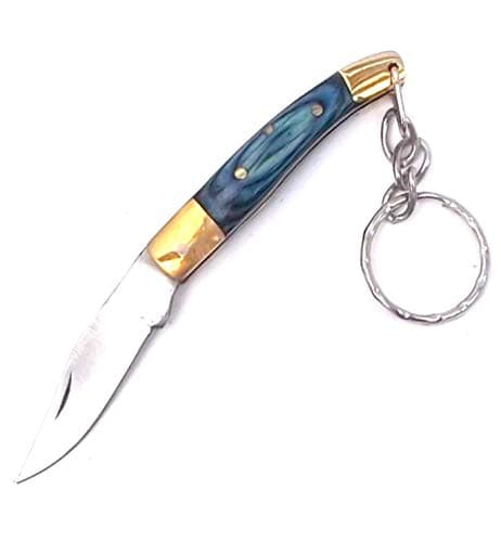 2660 Laguiole Bougna BLU handle small keyring unlockable folding blade , blade under 3 inches