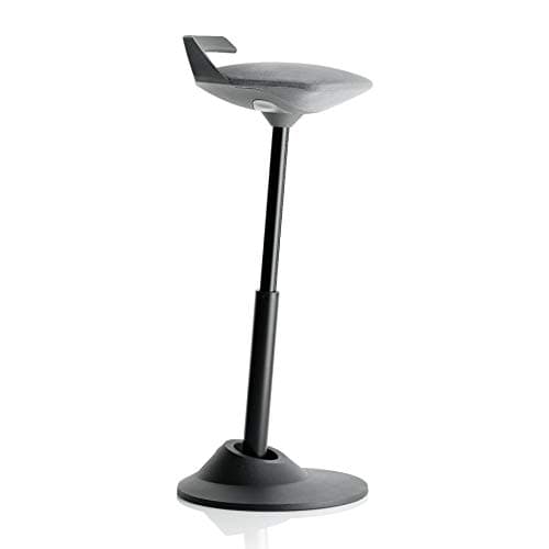 Muvman Sit to Stand Stool - Grey Seat / Black Base