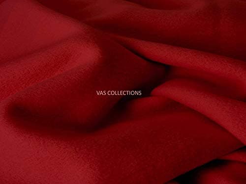 VAS COLLECTIONS? 300 TC All Season Solid/Plain Lightweight Polar Fleece Double Bed Blanket (230 x 230 cm, Maroon & Red)