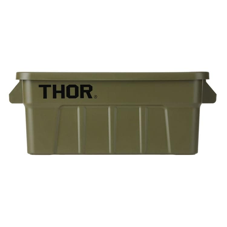 Thor Storage Tote [53L/Olive] Container Premium Box with Lid. Organizing. Camping/Hunting Carry Case With Lid.