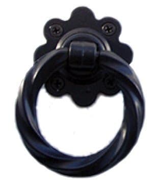 Twisted Ring Pull Handle (Black Polyester Powder Coat)