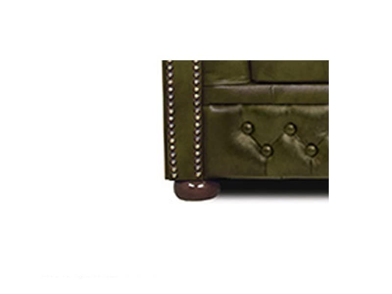 Chesterfield Sofa Winfield Basic Luxury Leather | 4-seater | 2 to 4 weeks delivery time (Moss Green)