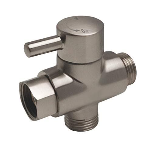 MINGOR Shower Arm Diverter Valve for Hand Held Showerhead and Fixed Spray Head,G 1/2 3-Way Bathroom Universal Shower System Replacement Part/Brass Brushed Nickel