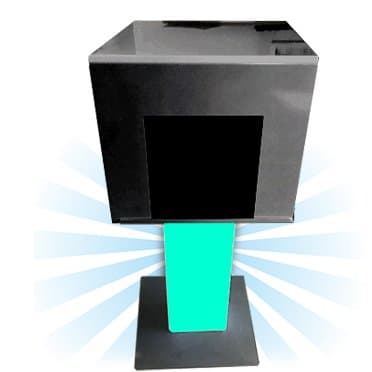 Printer Stand with Printer Cover, LED Lights and Remote - Large Black