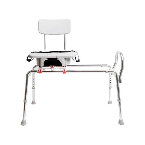 Transfer Bench with Cut-Out Molded Swivel Seat / Back Size: Regular by Eagle Health
