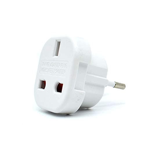 Travel Adapter Plug (UK TO EU), White