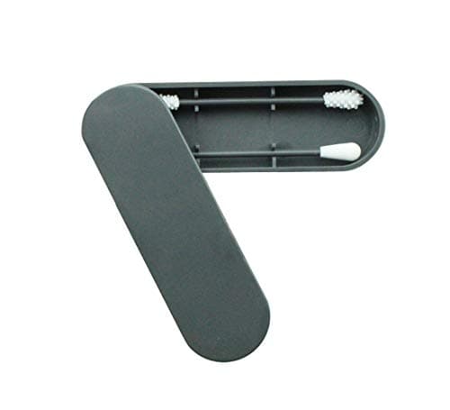Upgraded Reusable Swab 2 PCS Silicone Swabs with Case Make Up Cleaning Q Tip Soft Ear Pick Stick (Gray)