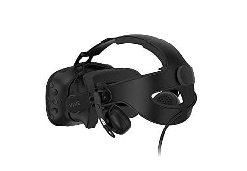 HTC Vive Deluxe Audio Strap - Black - Windows, SteamVR - Compatible with Windows - Integrated Earphones, Adjustment Dial for Perfect Fit