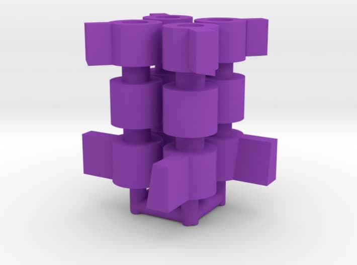 shapeways Cherry Keeper Permalocker (Qty:4), Purple Processed Versatile Plastic