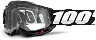 100% Accuri 2 OTG Motocross & Mountain Biking Goggles - Over the Glasses MX, MTB, Dirt Bike, Power Sport Protective Eyewear