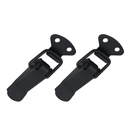 Toggle Clamp Latch Security Spring Loaded Car Bumper Hook Lock Clips Hasp Kit 2Pack Universal Quick Release Fasteners for Racing Car Truck Bumper Trunk Fender and Hatch Lids Accessories(L)