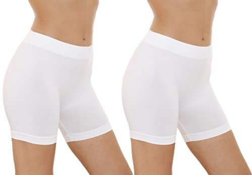 Gilbins 2 Pack Women's Mini Short Seamless Stretch Yoga Exercise Bike Running Shorts