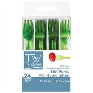 Transluscent Green Mini Forks CASE (144 pieces)