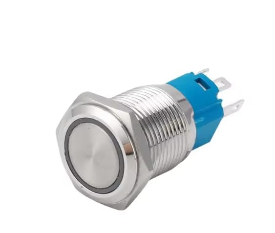 Waterproof 16MM Latching Push Button Switch,12V for Marine Boat (White) Pack of 2