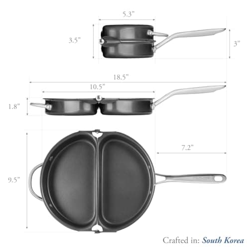 TECHEF - Frittata and Omelette Pan, Coated with New Teflon Select (PFOA Free) (Black), Made in Korea