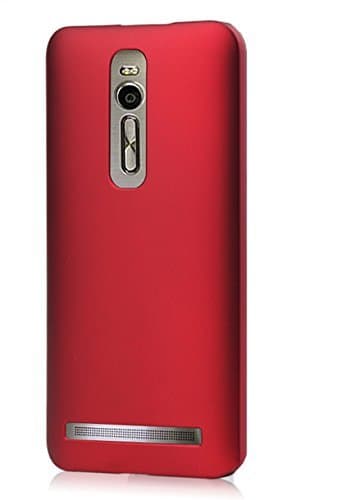 Kolorfish iSmooth Plastic Rubberised Finish Business Thin Back Case Cover for Asus Zenfone 2 ZE551ML (5.5 inches) Red