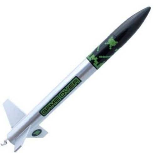 CUSTOM Flying Model Rocket Kit Game Over 10042