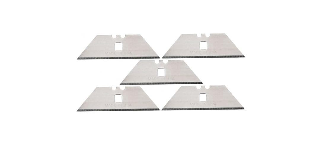 Hyde Tools 42100 Heavy Duty .025 Inch Utility Knife Replacement Blade, Pack of 5, Silver